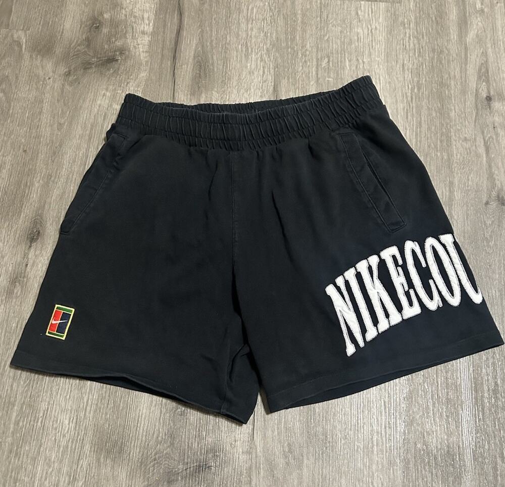 Nike Andre Agassi Challenge Court Slam Tennis Shorts Mens Medium Black